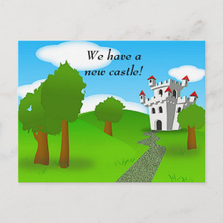 Faire-part Carte postale Changement d'adresse du château