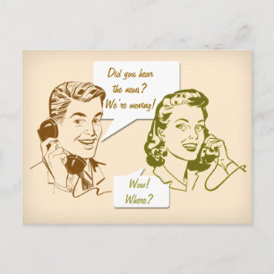Faire-part Carte postale Changement d'adresse par téléphone r