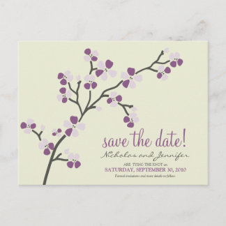 Faire-part CARTE POSTALE Cherry Blossom Enregistrer la date (