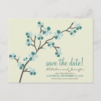 Faire-part CARTE POSTALE Cherry Blossom Enregistrer la date (