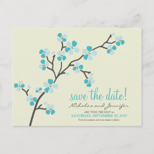 Faire-part CARTE POSTALE Cherry Blossom Enregistrer la date (