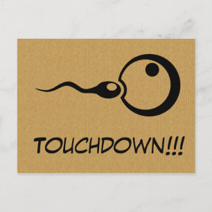 Faire-part Carte postale cool Touchdown grossesse