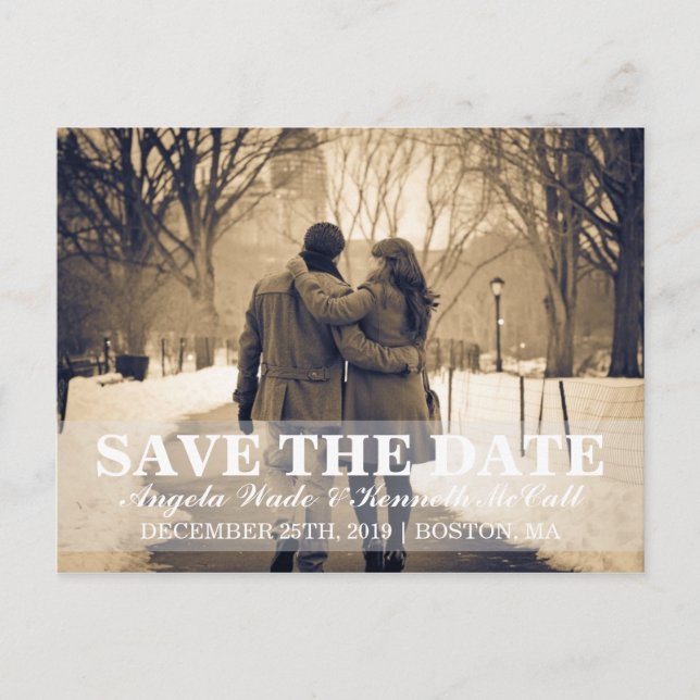 Faire-part Carte postale - Couple Enregistrer la date (Devant)
