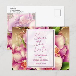 Faire-part Carte postale d'annonce avec QR code pour photo de