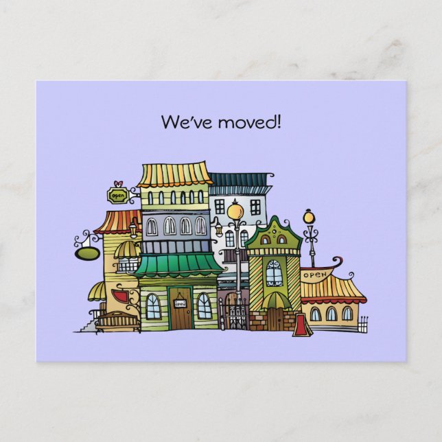 Faire-part Carte postale d'annonce de changement d'adresse (Devant)