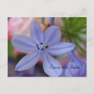Faire-part Carte postale d'annonce de date de mariage à fleur