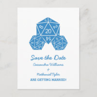 Carte postale d'annonce de date de mariage avec un
