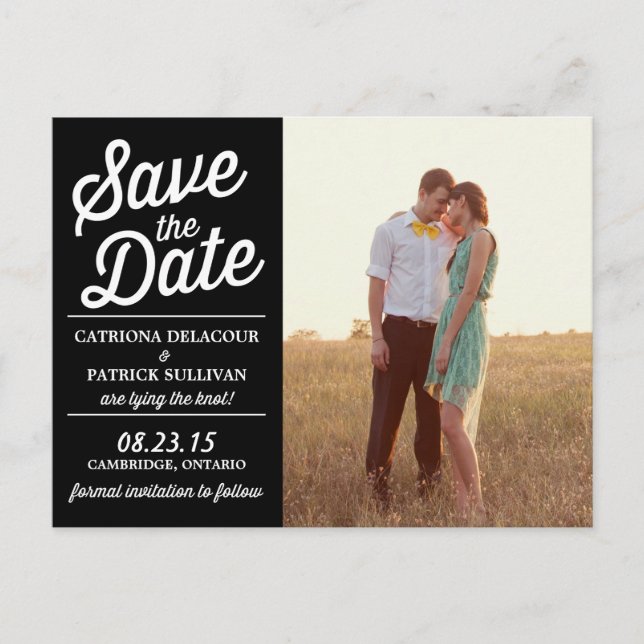 Faire-part Carte postale d'annonce de date de sauvegarde de p (Devant)