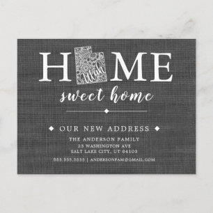 Faire-part Carte postale d'annonce de déménagement de l'État 