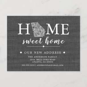 Faire-part Carte postale d'annonce de déménagement de l'État 