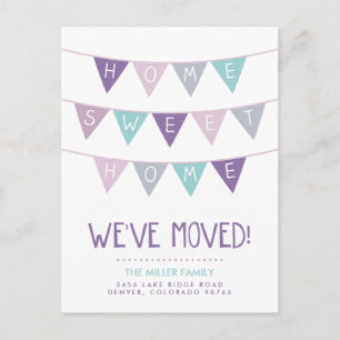 Faire-part Carte postale d'annonce de déménagement Home Sweet