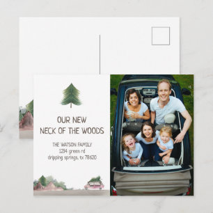 Faire-part Carte postale d'annonce de déménagement Pastel Woo