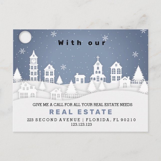 Faire-part Carte postale d'annonce de l'agence immobilière MA (Devant)