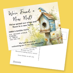 Faire-part Carte postale d'annonce de nouvelle maison au doux