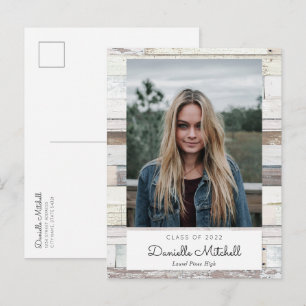 Faire-part Carte postale d'annonce de photo de remise de dipl