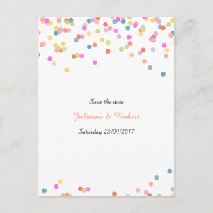 Faire-part Carte postale d'annonce de sauvegarde de date fest
