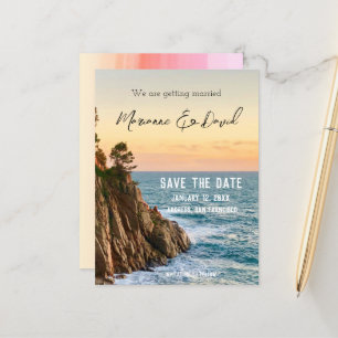 Faire-part Carte postale d'annonce de sauvegarde de lever de