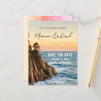 Faire-part Carte postale d'annonce de sauvegarde de lever de