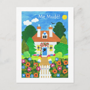 Faire-part Carte postale d'annonce d'une nouvelle adresse en 