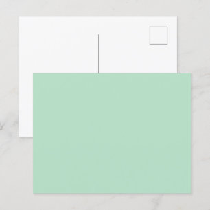 Faire-part Carte postale d'annonce Vert Menthe Élégante
