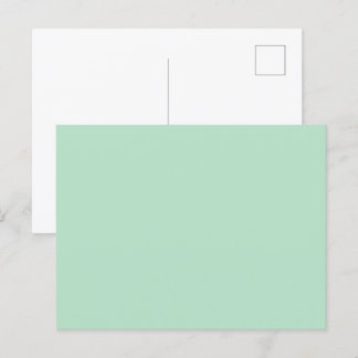 Faire-part Carte postale d'annonce Vert Menthe Élégante