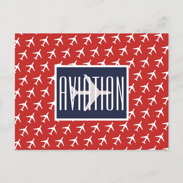 Faire-part Carte postale d'aviation Pilote d'avion blanc funk (Devant)