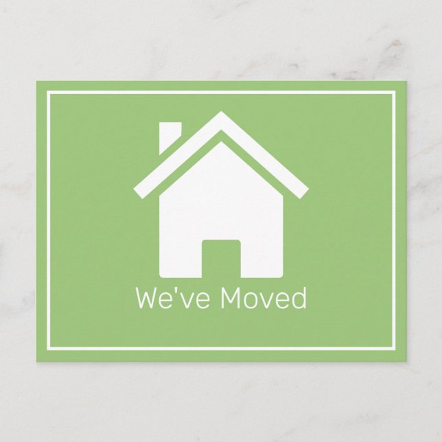 Faire-part Carte postale de changement d'adresse de maison (Devant)