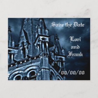 Faire-part Carte postale de château bleu fantasy pour Sauvega