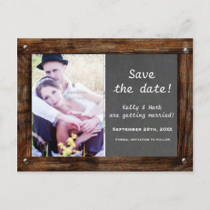 Faire-part Carte postale de date de sauvegarde de PHOTO en AR