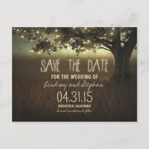 Faire-part Carte postale de date de sauvegarde romantique d'a