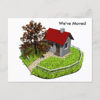 Faire-part carte postale de déménagement