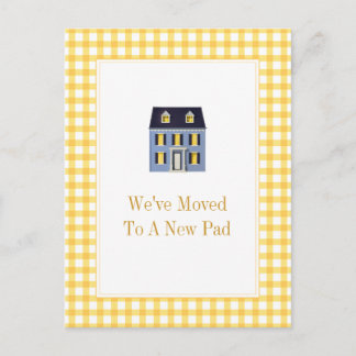 Faire-part Carte postale de déménagement Gingham Home