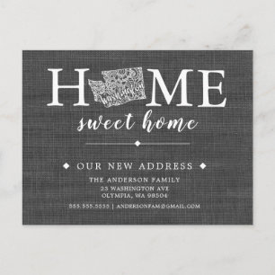 Faire-part Carte postale de l'État de WASHINGTON Moving Faire