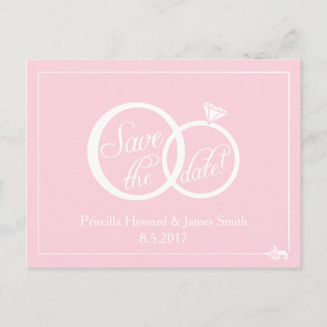 Faire-part Carte postale de mariage à conserver (Devant)