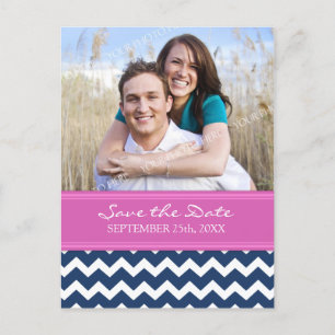 Faire-part Carte postale de mariage à conserver Bleu Chaud Ro
