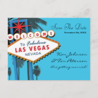 Carte postale de mariage à Las Vegas Casino Save T