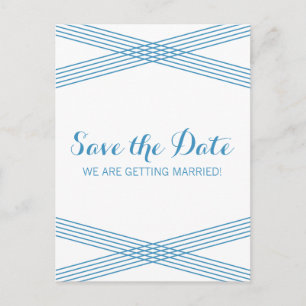 Faire-part Carte postale de mariage à l'avance de style Deco