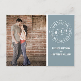 Faire-part Carte postale de mariage à timbrer pour annoncer l