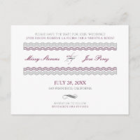 Carte postale de mariage bilingue pour annoncer la