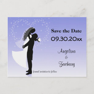 Faire-part Carte postale de mariage Lilac Ombre Save The Date