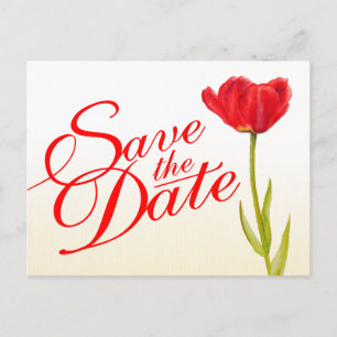 Faire-part Carte postale de mariage 'Save the Date' à motif d