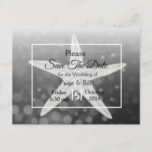 Faire-part Carte postale de mariage Save the Date étoile de m