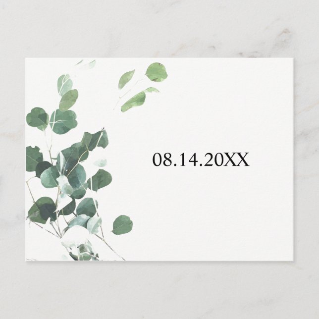 Faire-part Carte postale de mise à jour de l'année avec feuil (Devant)