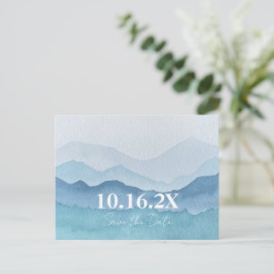 Faire-part Carte postale de montagne à l'aquarelle pour annon