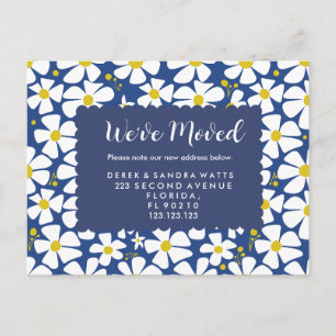 Faire-part Carte postale de nouvelle adresse à motif floral