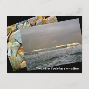 Faire-part Carte postale de nouvelle adresse en bord de mer