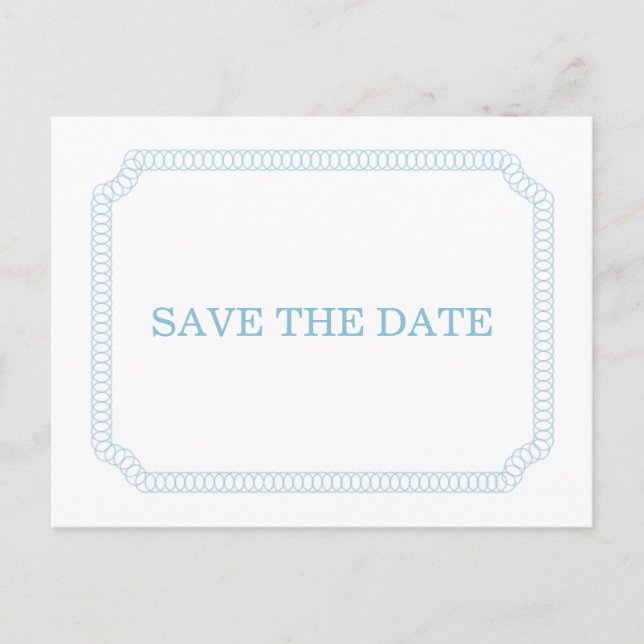 Faire-part Carte postale de préavis de mariage à billet entou (Devant)
