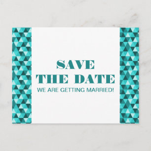 Faire-part Carte postale de préavis de mariage Triangles Géom