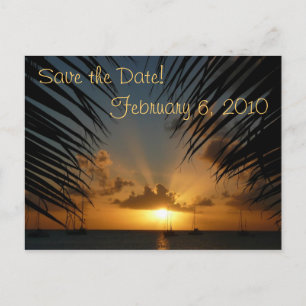 Faire-part Carte postale de rappel de date de coucher de sole
