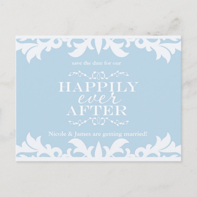 Faire-part Carte postale de sauvegarde de conte de fées HAPPI (Devant)